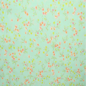 Katoen - Flowercrush - Salmon
