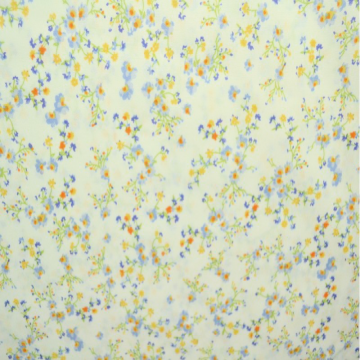 Katoen - Flowercrush - Blue