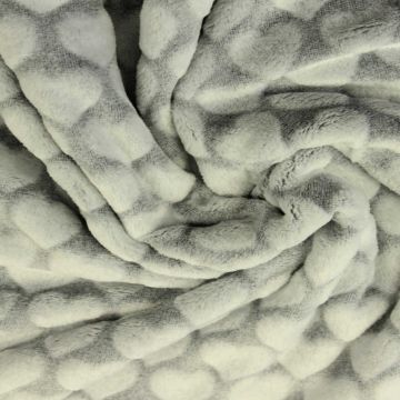 Knuffelfleece - Love Hearts Dark Grey