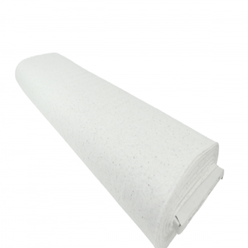 Katoenen Tricot Speckles Collection - White/Light Grey