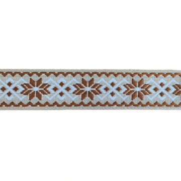Luxe Tassenband - Snowflake - Caramel/Beige/White