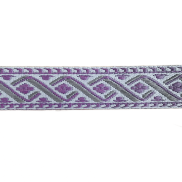 Luxe Tassenband - Flower and Stripes - Beige/Lilac