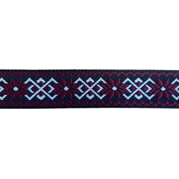 Luxe Tassenband - Snowflake - Bordeaux/Black/Beige