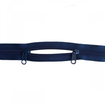 Rits met 2 Schuivers - 60cm - Niet Deelbaar - Navy