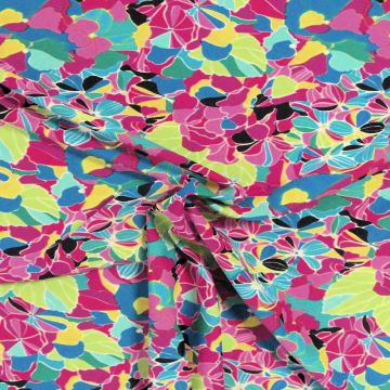 Lycra - Flowers and Leaves Multicolor