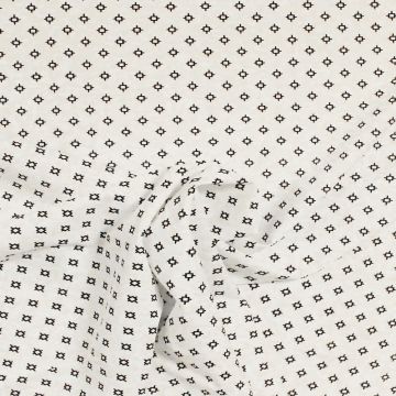 Lycra - Cubes Black On White