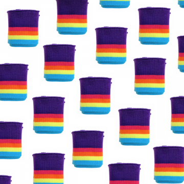 Manchetten Band - Rainbow Purple