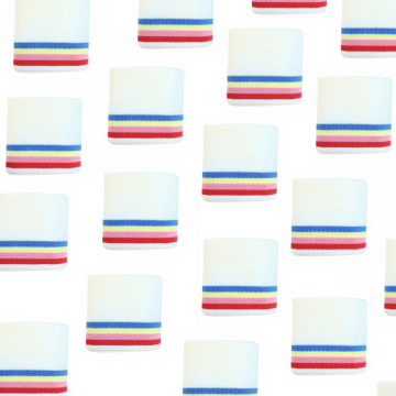 Manchetten Band - Rainbow White