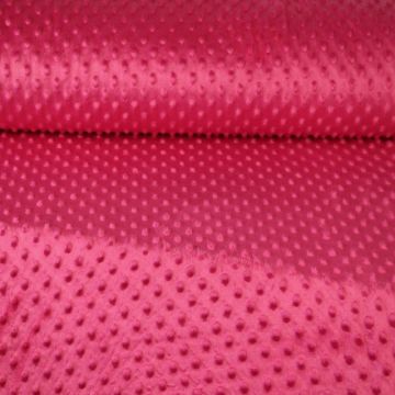Minky Fleece Dots - Deep Fuchsia