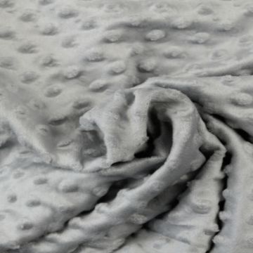 Minky Fleece Dots - Lavender Grey