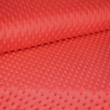Minky Fleece Dots - Candy Red