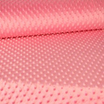 Minky Fleece Dots - Pink