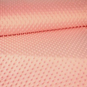 Minky Fleece Dots - Soft Pink