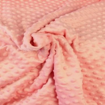 Minky Fleece Dots - Soft Pink