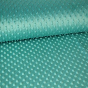 Minky Fleece Dots - Bright Turquoise
