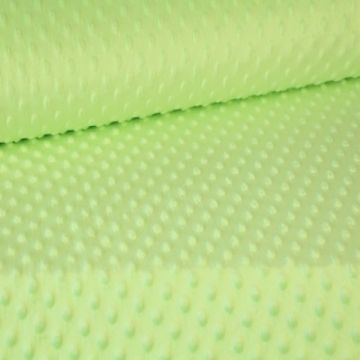 Minky Fleece Dots - Soft Lime