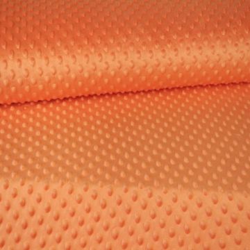 Minky Fleece Dots - Soft Orange