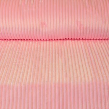 Minky Fleece Stripes - Light Pink