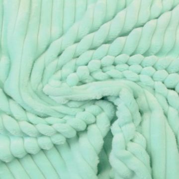 Minky Fleece Stripes - Mint