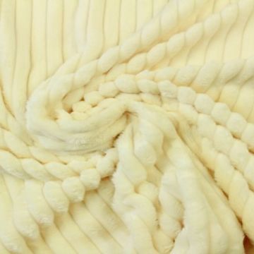 Minky Fleece Stripes - Vanilla