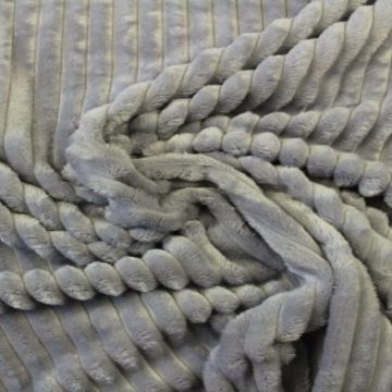 Minky Fleece Stripes - Silver Grey