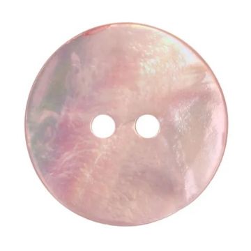 Knoop Milward - 2-gaats parelmoer rosé 10 stuks - 15mm