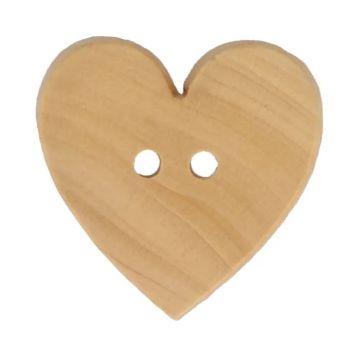 Knoop Milward - 2-gaats hout hart 6 stuks - 18mm