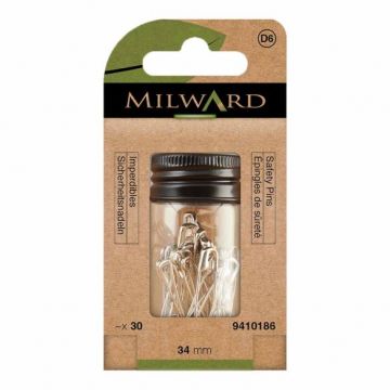 Milward Veiligheidsspelden - 34mm - Zilver