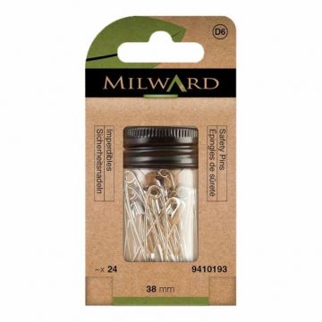 Milward Veiligheidsspelden - 38mm - Zilver