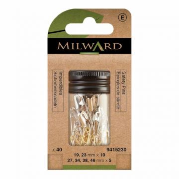 Milward Veiligheidsspelden Mix - 19mm/46mm - Zilver/Goud