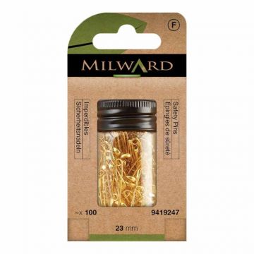 Milward Veiligheidsspelden - 23mm - Goud 