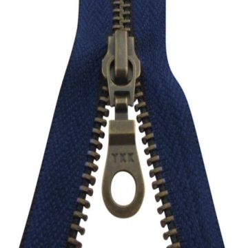 YKK Deelbare Koper Ritsen -  40 cm-058 - Donker Blauw