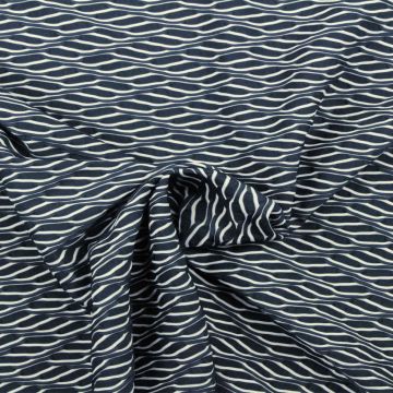 Jacquard Jersey - Dark Waves
