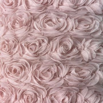 Mesh - Bridal Roses - Old Pink