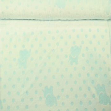 Knuffelfleece - Elephant Turquoise