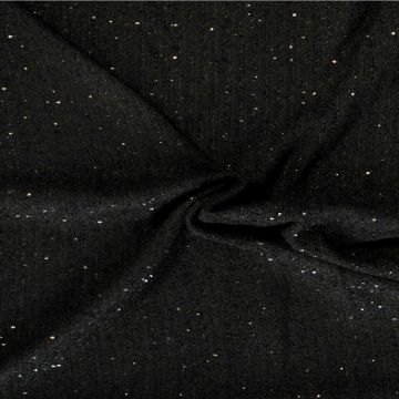 Bouclé - Zwart/ Sparkle Pailletten