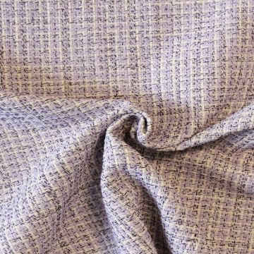 Bouclé - Fijne Ruit Champagne/Lavendel/Zilver
