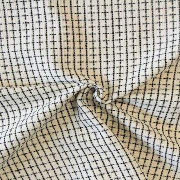 Bouclé - Ruit Zwart/Wit/Creme