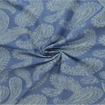 Chambray - Paisley on Blue