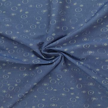 Chambray - Circles on Blue"