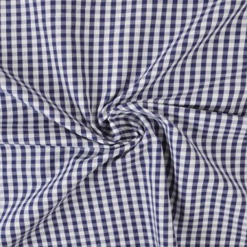 Blousestof - Ruitje Navy