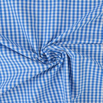 Blousestof - Ruitje Intens Blauw