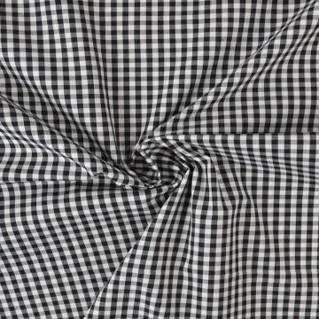 Blousestof - Ruitje Zwart