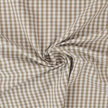 Blousestof - Ruitje Taupe