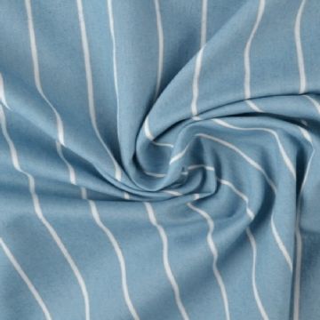 Chambray - White Stripes on Vintage Blue