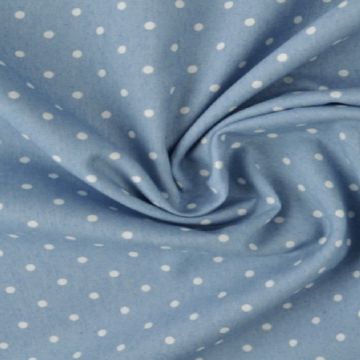 Chambray - Tiny White Dots on Vintage Blue