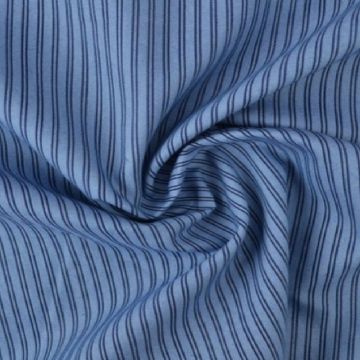 Chambray - Fine Black Lines on Classy Blue