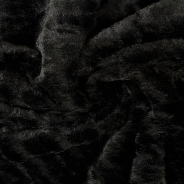 Faux Fur Stripes - Black