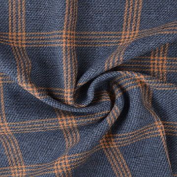 Flanel Ruiten - Blue Grey/Ocher