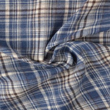 Flanel Ruiten - Brown/Off White/ Grey Blue